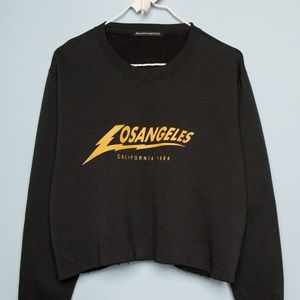 BRANDY MELVILLE Los Angeles cropped crewneck